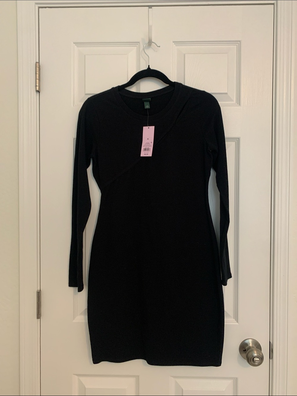 Wild Fable Black Long-Sleeve Knit Dress